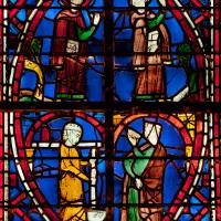 Église Saint-Germain-des-Prés - Interior, chevet, south radiating chapel, stained glass