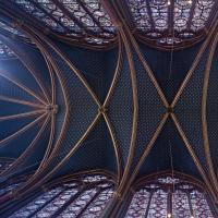 Sainte-Chapelle - Interior, chevet and nave, vaulting