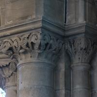 Collégiale Notre-Dame de Poissy - Interior, chevet, hemicycle, axial chapel entrance, pier capitals, capitals