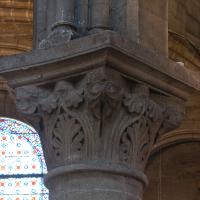 Collégiale Notre-Dame de Poissy - Interior, chevet, hemicycle, column capital