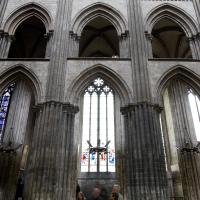 Cathédrale Notre-Dame de Rouen - Interior, nave arcade and gallery, looking north