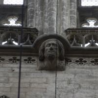 Cathédrale Notre-Dame de Rouen - Interior, crossing tower, north wall, cornice shelf, corbel
