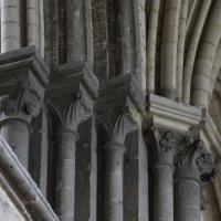 Cathédrale Notre-Dame de Rouen - Interior, nave, south aisle, gallery, capitals