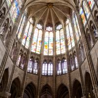 Basilique de Saint-Denis - Interior, chevet, east elevation, hemicycle