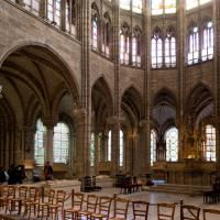 Basilique de Saint-Denis - Interior, chevet, northeast arcade and triforium elevation