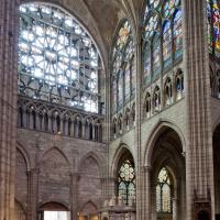 Basilique de Saint-Denis - Interior, crossing looking southwest into south transept