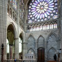 Basilique de Saint-Denis - Interior, crossing looking northwest into north transept