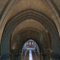 Basilique de Saint-Denis - Interior, upper narthex looking east into lower narthex vault