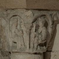 Basilique de Saint-Denis - Interior, crypt, north aisle, inner dado, shaft capital