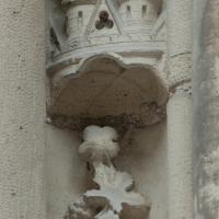 Basilique de Saint-Denis - Exterior, south transept, portal, west jamb, detail