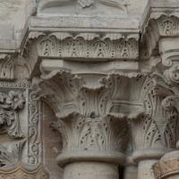 Basilique de Saint-Denis - Exterior, north transept, portal, west jamb, shaft capital