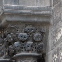Basilique de Saint-Denis - Exterior, western frontispiece, north portal, south jamb, shaft capital