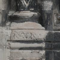 Basilique de Saint-Denis - Exterior, western frontispiece, north portal, north jamb, shaft base