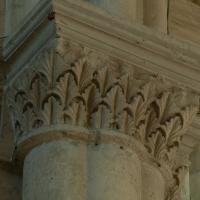 Basilique de Saint-Denis - Interior, western frontispiece, central vessel, north clerestory, vaulting shaft capitals