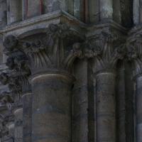 Basilique de Saint-Denis - Interior, nave, southwest crossing, transverse arch, shaft, capitals
