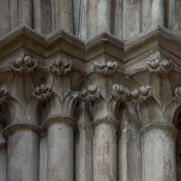 Basilique de Saint-Denis - Interior, nave, organ loft, pier capital