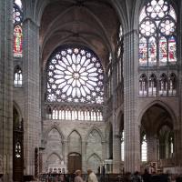 Basilique de Saint-Denis - Interior, crossing looking south, south transept elevation