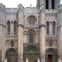 Basilique de Saint-Denis - Exterior, western frontispiece, elevation detail, portal 