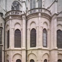 Basilique de Saint-Denis - Exterior, southeast chevet elevation looking northwest, radiating chapels