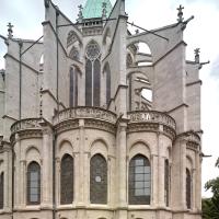 Basilique de Saint-Denis - Exterior, east chevet elevation looking west