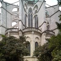 Basilique de Saint-Denis - Exterior, northeast chevet elevation looking southwest