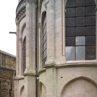 Basilique de Saint-Denis - Exterior, east chevet elevation looking southwest, radiating chapels elevation detail