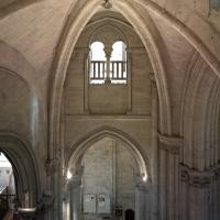 Basilique de Saint-Denis - Interior, upper narthex, north aisle looking south across central narthex vault