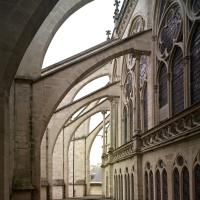 Basilique de Saint-Denis - Exterior, chevet, north ambulatory roof looking east