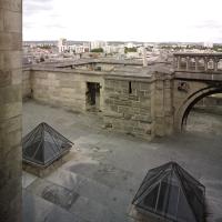 Basilique de Saint-Denis - Exterior, narthex, south aisle roof looking northwest, city view
