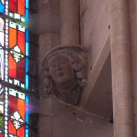 Église Notre-Dame de Semur-en-Auxois - Interior, chevet, hemicycle, clerestory, shaft corbel