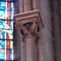 Église Notre-Dame de Semur-en-Auxois - Interior, chevet, hemicycle, clerestory, vaulting shaft capital