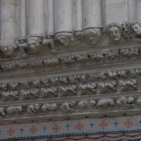 Cathédrale Notre-Dame de Sées - Interior, nave, southwest crossing pier, transverse arch, shaft corbels