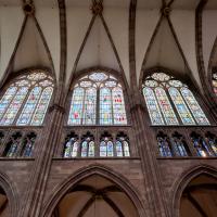 Cathédrale Notre-Dame de Strasbourg - Interior, nave, north triforium and clerestory elevation, vault