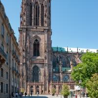 Cathédrale Notre-Dame de Strasbourg - Exterior, south western frontispiece and nave elevation