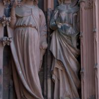 Cathédrale Notre-Dame de Strasbourg - Exterior, western frontispiece, north portal, north gable, sculptural figures
