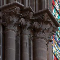 Cathédrale Notre-Dame de Strasbourg - Interior, nave, north clerestory, vaulting shaft capitals