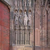 Cathédrale Notre-Dame de Strasbourg - Exterior, western frontispiece, south portal, south sculpture detail 