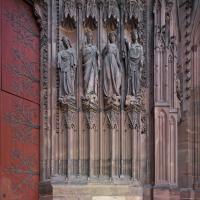 Cathédrale Notre-Dame de Strasbourg - Exterior, western frontispiece, north portal, south sculpture detail