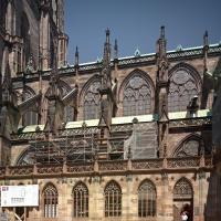 Cathédrale Notre-Dame de Strasbourg - Exterior, south nave elevation looking north, south nave lateral portal