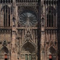 Cathédrale Notre-Dame de Strasbourg - Exterior, western frontispiece looking east, portal elevation detail