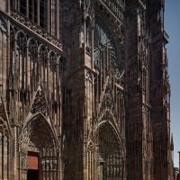 Cathédrale Notre-Dame de Strasbourg - Exterior, western frontispiece looking southeast, portal elevation detail