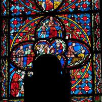Cathédrale Saint-Gatien de Tours - Interior, chevet, axial chapel, central window, detail