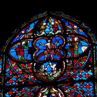 Cathédrale Saint-Gatien de Tours - Interior, chevet, axial chapel, central window, detail