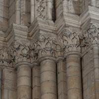 Cathédrale Saint-Maurice d'Angers - Interior, nave, west wall, north clerestory, shaft capitals