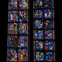Cathédrale Saint-Maurice d'Angers - Interior, chevet, hemicycle, clerestory, window