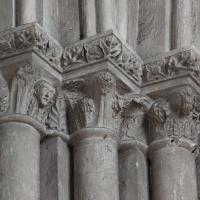 Cathédrale Saint-Maurice d'Angers - Interior, north transept, north clerestory, vaulting shaft capitals