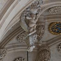 Église Saint-Etienne du Mont - Interior, crossing, northwest vault, sculptural detail