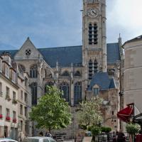 Église Saint-Etienne du Mont - Exterior, north nave and tower elevation, city view