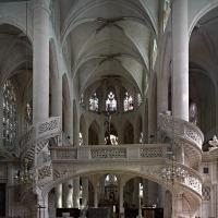 Église Saint-Etienne du Mont - Interior, nave crossing elevation, chevet elevation, staircase