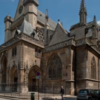 Église Saint-Germain-l’Auxerrois de Paris - Exterior, western frontispiece and south nave elevations looking northeast
